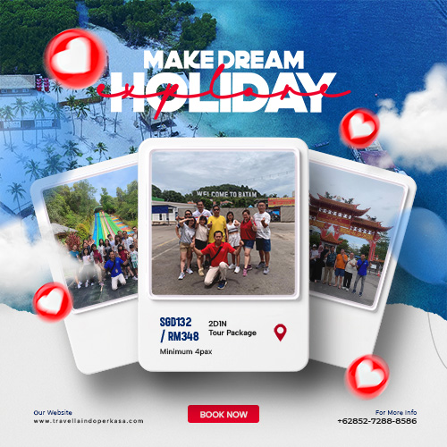 Travel Holiday Vacation Social Media Post Template with Photo Fr